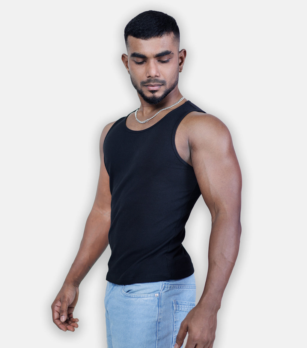 Premium Sleeveless V1 Tank Top-Black