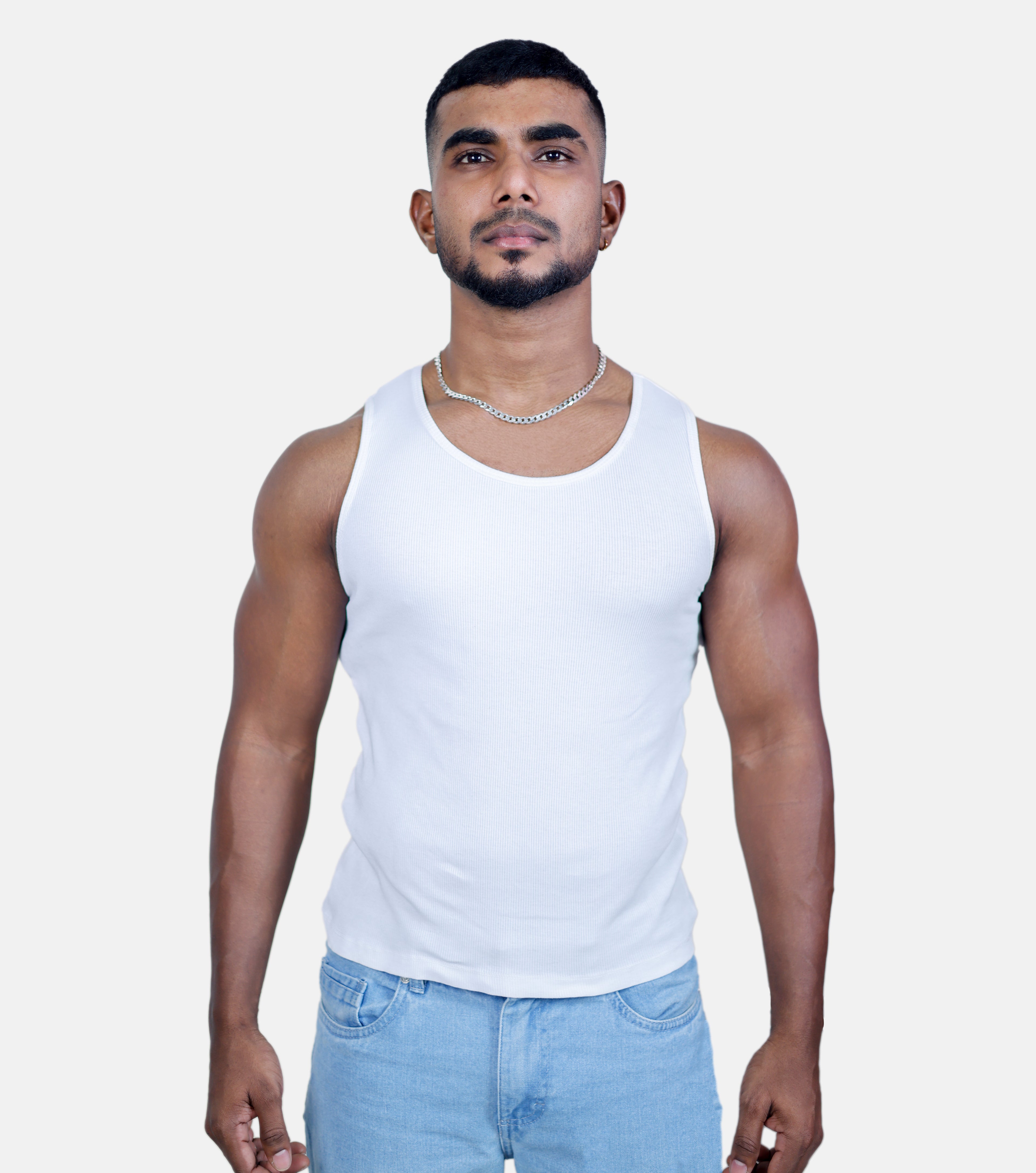 Premium Sleeveless V1 Tank Top-White