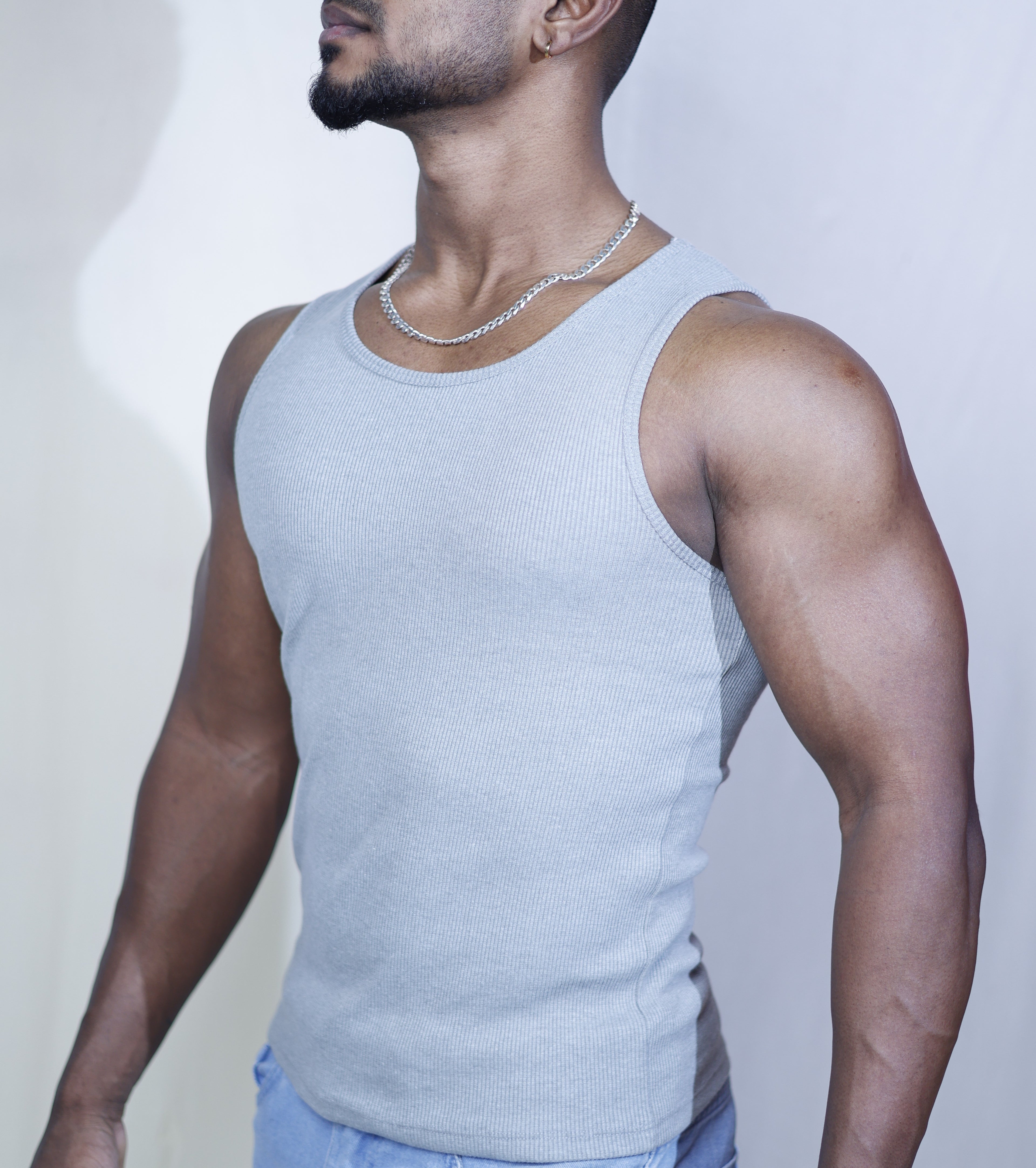 (NEW) Premium Sleeveless V2 Tank Top-Grey